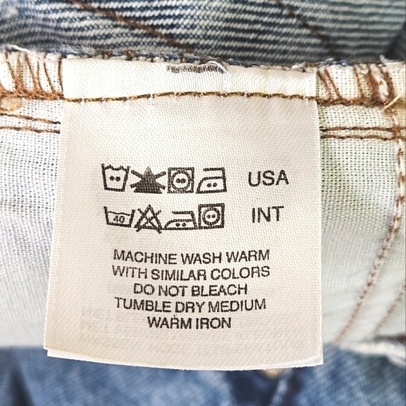 Harley Davidson Motorcycles Original Straight Leg Jeans in Indigo Denim Sz 38 - Picture 11 of 11